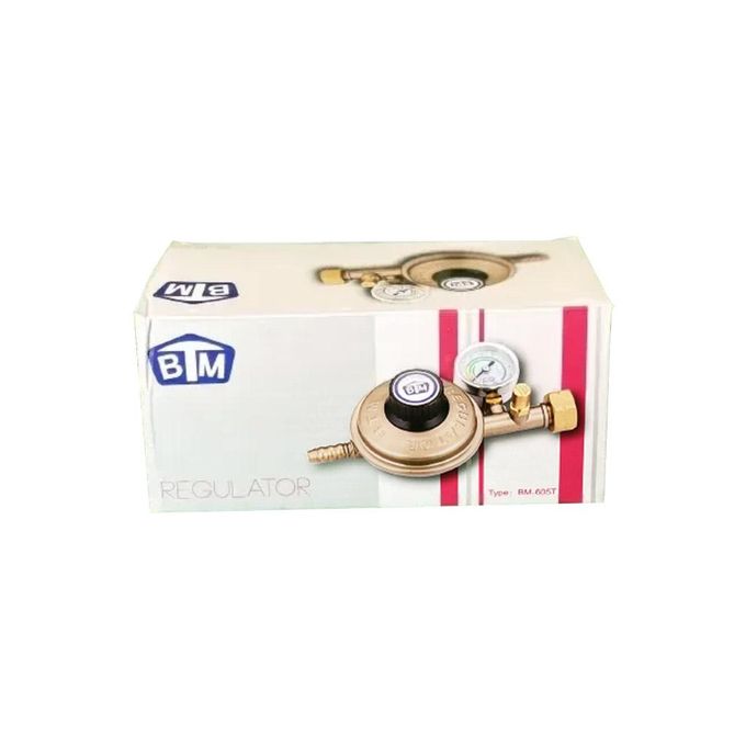 BTM Meilleur Détendeur de Gaz BM avec Manomètre –Tendeur Régulateur de Pression Réglable, Haute Sécurité et Fiabilité pour Bouteilles de Gaz Butane/Propane – Idéal pour Usage Domestique, Professionnel, Barbecue, Cuisine ou Chauffage